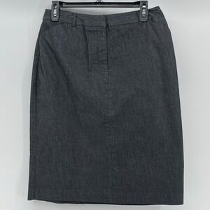 East 5th Pencil Skirt, Womens Size 8, Vintage Black Denim, Knee Length Stretch